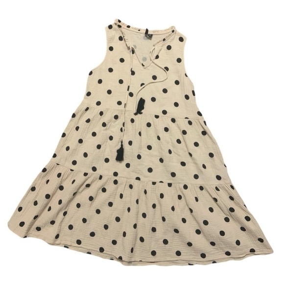 Polka Dot Flowy Babydoll Tent Dress 100% Cotton Women’s Small - Picture 2 of 7